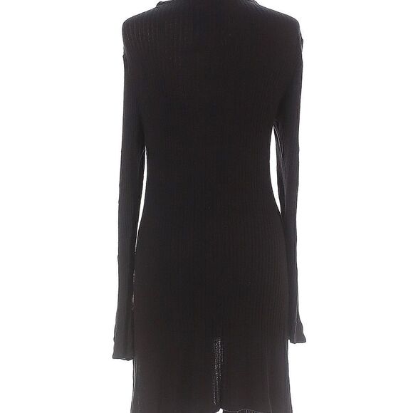 Anthropologie | Akemi + Kin Black Ribbed Long Button Cardigan Pockets | S - Picture 2 of 5